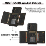 Til Samsung Galaxy A56 5G Telefoncover Tre-fold Pung Kickstand PU Læder + TPU Bagcover