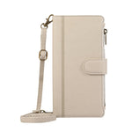 For Xiaomi 14T Pro Case Multi Card Slots Zipper Leather Phone Cover with Shoulder Strap / Wrist Strap