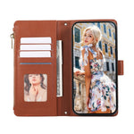 For Samsung Galaxy A36 5G Case Multi Card Slots Zipper Leather Phone Cover with Shoulder Strap / Wrist Strap