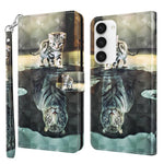 For Samsung Galaxy S23+ 3D Pattern Printing Phone Wallet Stand Case PU Leather Flip Shockproof Cover with Strap