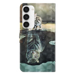 For Samsung Galaxy S23+ 3D Pattern Printing Phone Wallet Stand Case PU Leather Flip Shockproof Cover with Strap