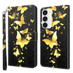 For Samsung Galaxy S23+ 3D Pattern Printing Phone Wallet Stand Case PU Leather Flip Shockproof Cover with Strap