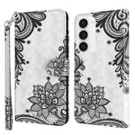For Samsung Galaxy S23+ 3D Pattern Printing Phone Wallet Stand Case PU Leather Flip Shockproof Cover with Strap