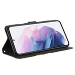 For Samsung Galaxy S23 3D Pattern Printed PU Leather Case Shockproof Phone Foldable Stand Wallet Cover with Strap