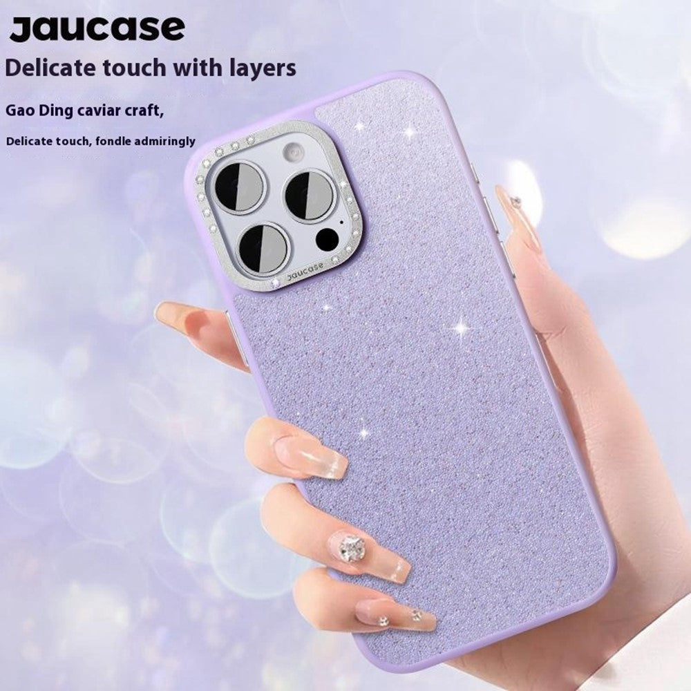 JAUCASE For iPhone 15 Pro Max Case Compatible with MagSafe Textured PU + TPU + PC Phone Back Cover