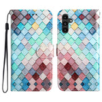 Samsung Galaxy A18 4G / A18 5G / A17 4G / A17 5G / A26 5G mobilcover i PU-læder med trykt mønster, pung og støttefunktion