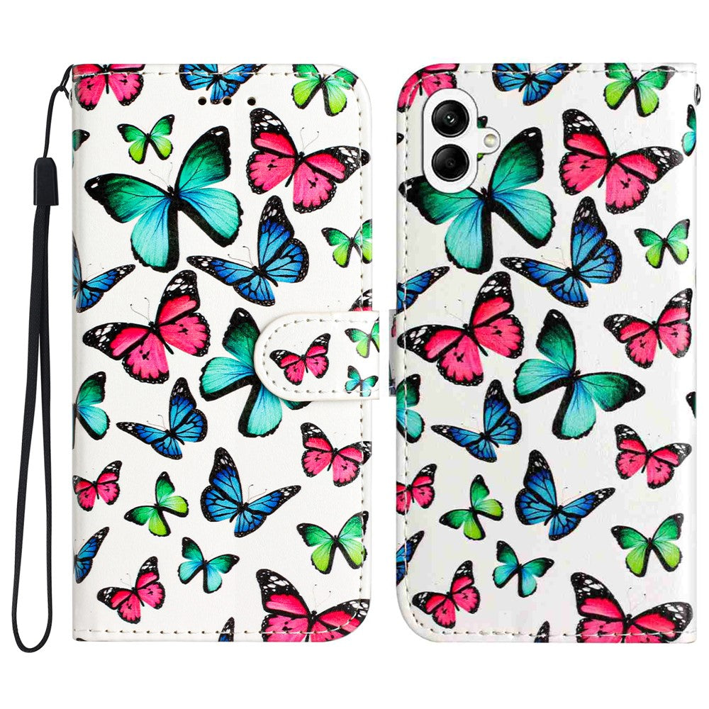 For Samsung Galaxy A08 5G / A08 4G / A07 4G Printed Pattern PU Leather Phone Cover Wallet Case with Stand