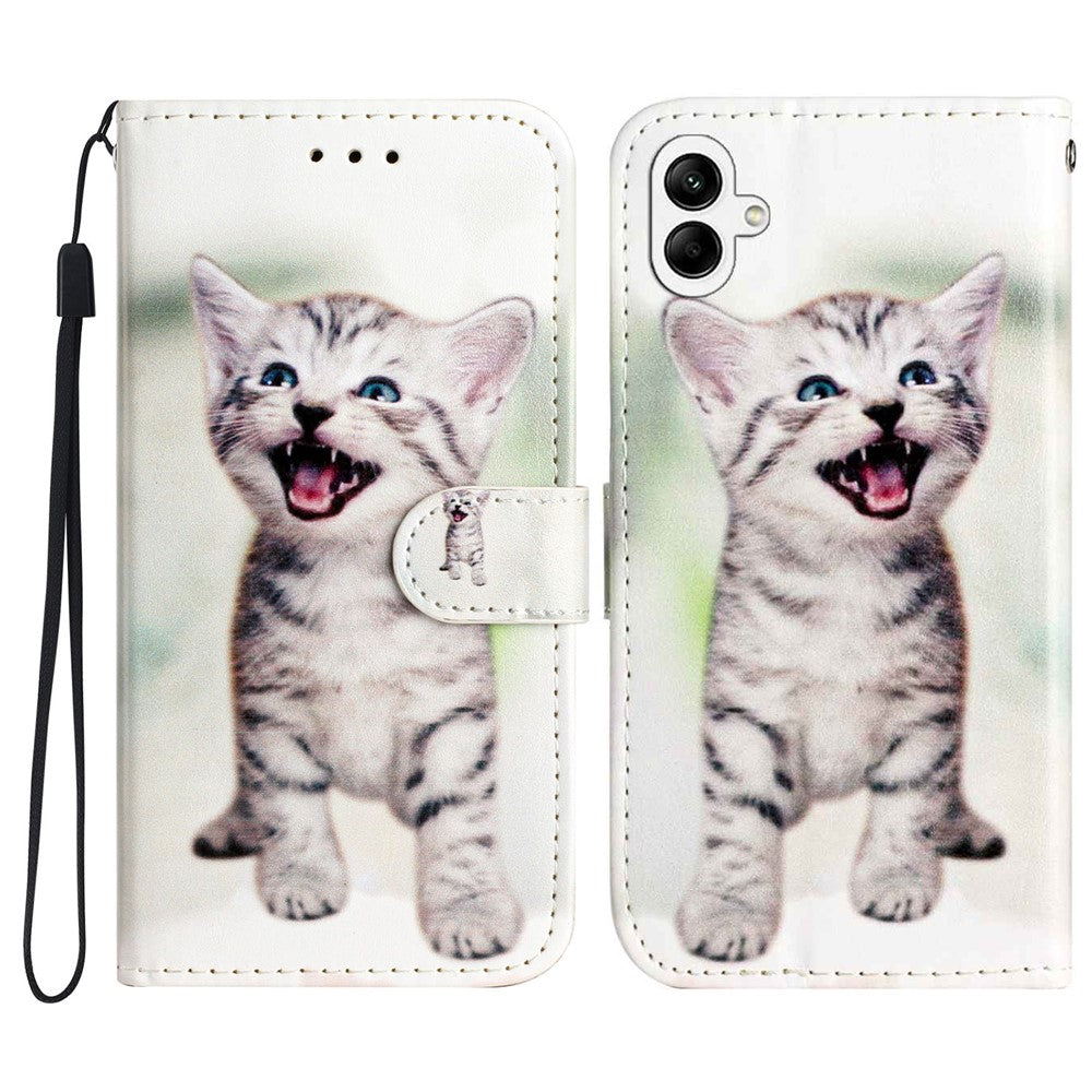 For Samsung Galaxy A08 5G / A08 4G / A07 4G Printed Pattern PU Leather Phone Cover Wallet Case with Stand