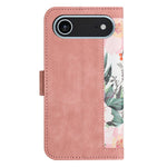 Til iPhone Air Cover i PU-læder med blomstermotiv og kortpladser/håndledsrem