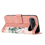 Til iPhone Air Cover i PU-læder med blomstermotiv og kortpladser/håndledsrem