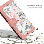Til iPhone Air Cover i PU-læder med blomstermotiv og kortpladser/håndledsrem