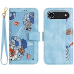 Til iPhone Air Cover i PU-læder med blomstermotiv og kortpladser/håndledsrem