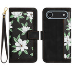 Til iPhone Air Cover i PU-læder med blomstermotiv og kortpladser/håndledsrem