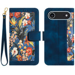 Til iPhone Air Cover i PU-læder med blomstermotiv og kortpladser/håndledsrem