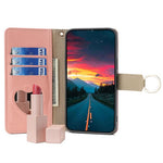 Til Samsung Galaxy S25+ Cover Spejlpung Læder Telefoncover med Kæde Skulderrem
