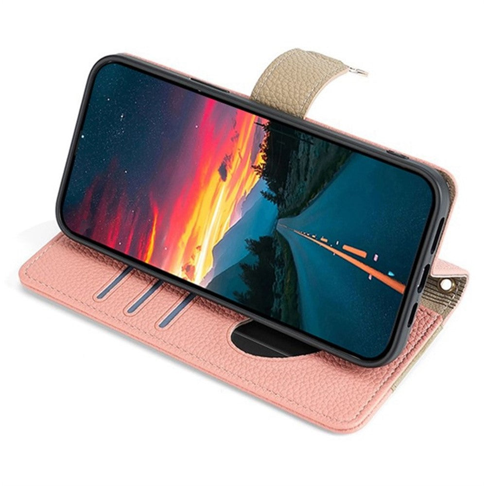Til Samsung Galaxy S25+ Cover Spejlpung Læder Telefoncover med Kæde Skulderrem