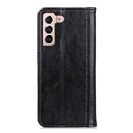 Samsung Galaxy S23 Reptåligt mobilskal Splitläder Litchitextur Plånbok Autostängande Magnetiskt Mobilskal med Stativ