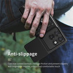For Motorola Edge 60 Pro 5G Case with Slide Camera Lid PC + TPU Kickstand Phone Cover