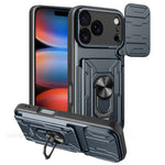 Til iPhone 17 Pro Max Cover PC + TPU Støtteben Telefon Bagsidecover med Kameraskyder