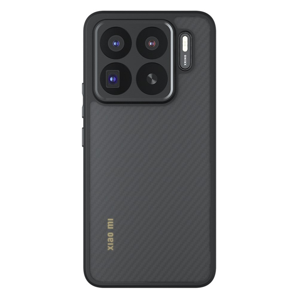 For Xiaomi 15S Pro Case Skin-Touch TPU + PC Matte Phone Back Cover, Transparent Black