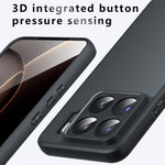 For Xiaomi 15S Pro Case Skin-Touch TPU + PC Matte Phone Back Cover, Transparent Black