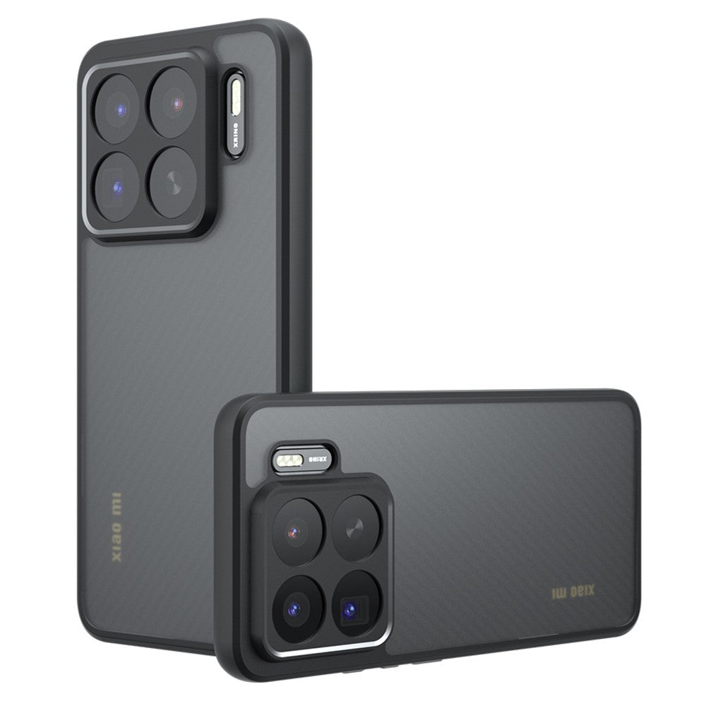 For Xiaomi 15S Pro Case Skin-Touch TPU + PC Matte Phone Back Cover, Transparent Black