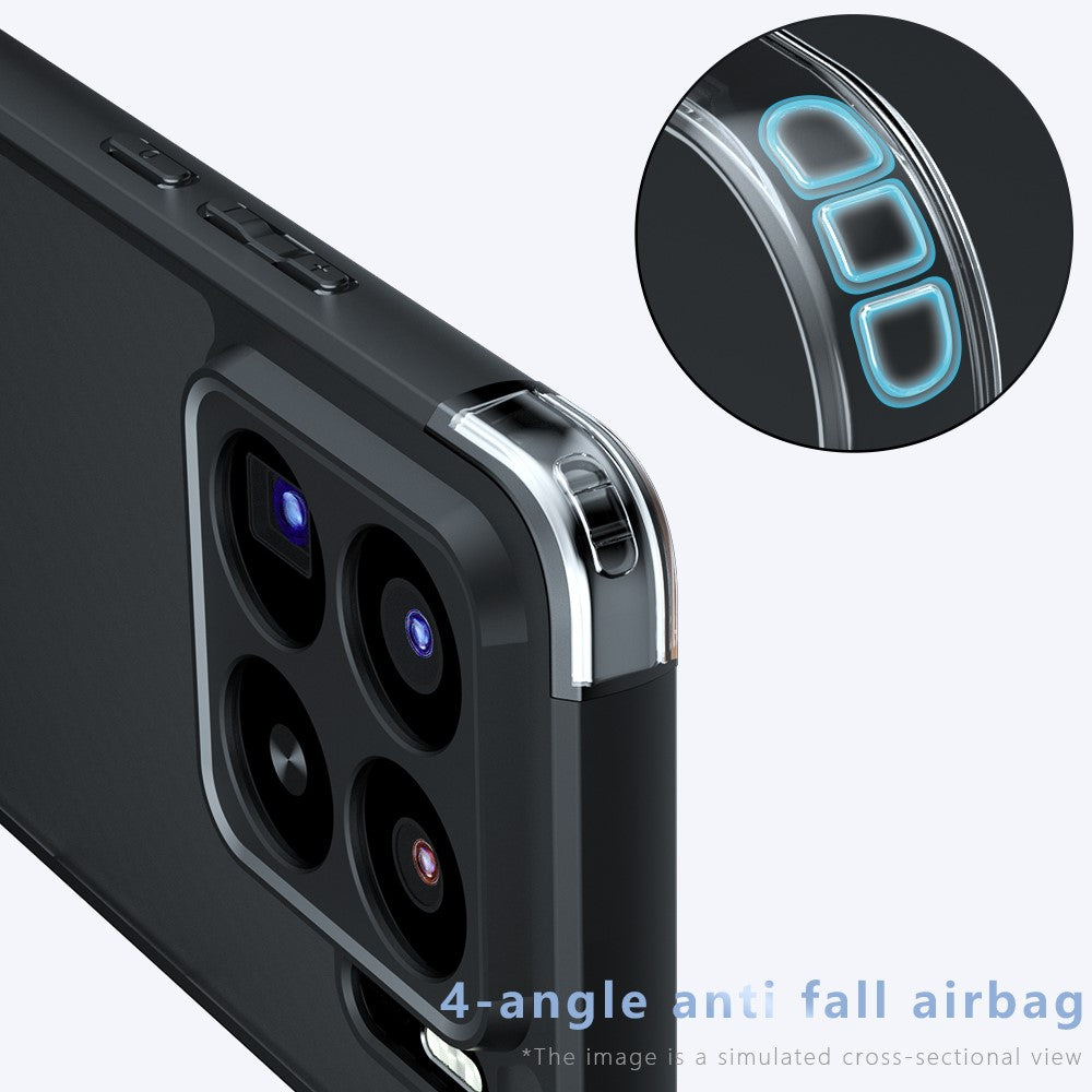 For Xiaomi 15S Pro Case Skin-Touch TPU + PC Matte Phone Back Cover, Transparent Black