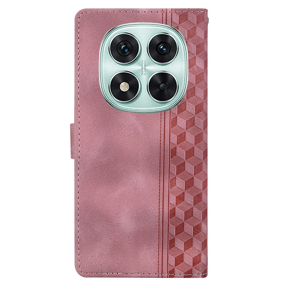 For Xiaomi Redmi Note 14 Pro 4G Leather Case Imprinted Checkered Pattern Wallet Stand Flip Phone Cover