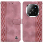 For Xiaomi Redmi Note 14 Pro+ 5G Leather Case Imprinted Checkered Pattern Wallet Stand Flip Phone Cover