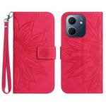 For Oppo A5x 5G  /  4G Case Sunflower Imprint Leather Wallet Phone Cover with Wrist Strap