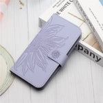 For Motorola Moto G56 5G Case Sunflower Imprint Leather Wallet Phone Cover with Wrist Strap