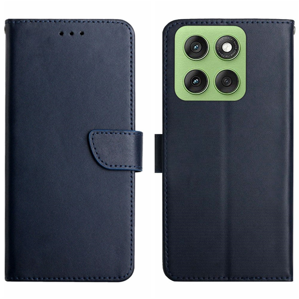 For Motorola Edge 60 Pro 5G Case Genuine Cow Leather Phone Cover Nappa Texture