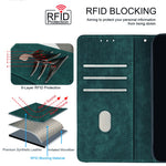 For Samsung Galaxy XCover7 Pro Case RFID Blocking Color Splicing PU Leather Wallet Phone Cover