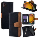 For Samsung Galaxy XCover7 Pro Case RFID Blocking Color Splicing PU Leather Wallet Phone Cover