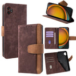For Samsung Galaxy XCover7 Pro Case RFID Blocking Color Splicing PU Leather Wallet Phone Cover