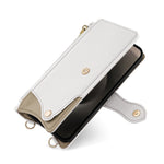 For Samsung Galaxy F06 5G Leather Case Wallet Stand Cover Irregular Tail Style with Chain Strap