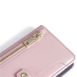 For Xiaomi Redmi Note 14S 4G Leather Case Zipper Pocket Wallet Phone Cover with 2 Straps