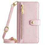 For Xiaomi Redmi Note 14S 4G Leather Case Zipper Pocket Wallet Phone Cover with 2 Straps