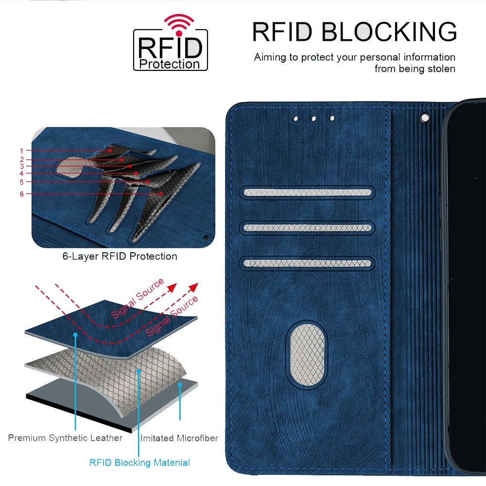 For Xiaomi Redmi Note 14S 4G Case RFID Blocking Color Splicing PU Leather Wallet Phone Cover