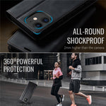 CASEME For iPhone 12 mini 5.4 inch Case  033 Series RFID Blocking Wallet Stand Calf Texture Leather Phone Cover