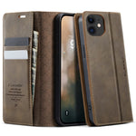 CASEME For iPhone 12 mini 5.4 inch Case  033 Series RFID Blocking Wallet Stand Calf Texture Leather Phone Cover