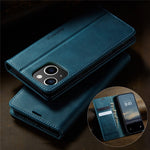CASEME For iPhone 13 mini 5.4 inch Case  033 Series RFID Blocking Wallet Stand Calf Texture Leather Phone Cover