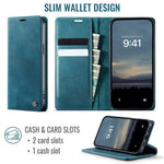 CASEME For iPhone 13 mini 5.4 inch Case  033 Series RFID Blocking Wallet Stand Calf Texture Leather Phone Cover