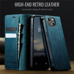 CASEME For iPhone 13 mini 5.4 inch Case  033 Series RFID Blocking Wallet Stand Calf Texture Leather Phone Cover