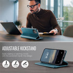 CASEME For iPhone 13 mini 5.4 inch Case  033 Series RFID Blocking Wallet Stand Calf Texture Leather Phone Cover