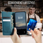 CASEME For iPhone 13 mini 5.4 inch Case  033 Series RFID Blocking Wallet Stand Calf Texture Leather Phone Cover