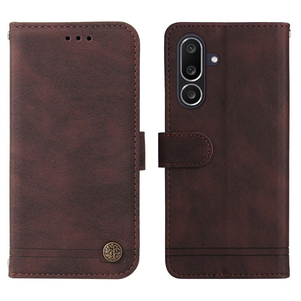 For Samsung Galaxy M56 5G Leather Wallet Cases Skin Touch Phone Cover Stand with Strap