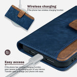 For Xiaomi 14 Ultra Case RFID Blocking Color Splicing PU Leather Wallet Phone Cover