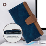 For Xiaomi 14 Ultra Case RFID Blocking Color Splicing PU Leather Wallet Phone Cover