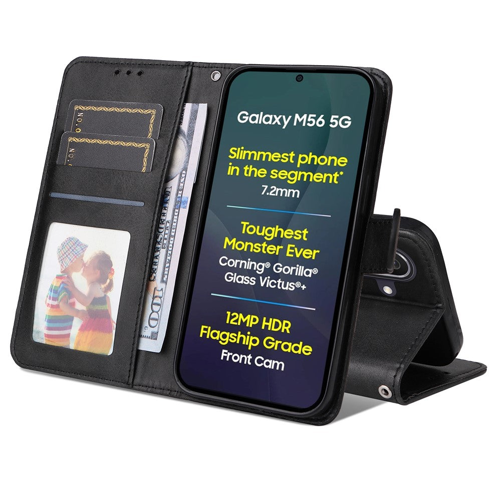 For Samsung Galaxy M56 5G Case Wallet PU Leather Folio Flip Phone Cover